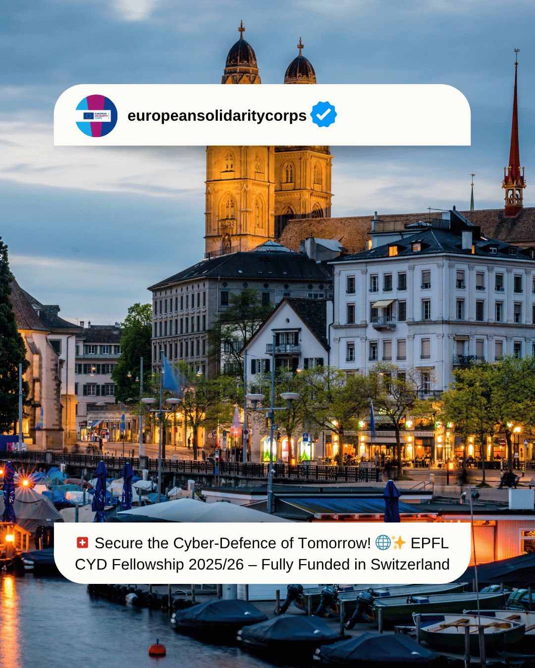 🇨🇭 Secure the Cyber-Defence of Tomorrow! 🌐✨ Apply for the EPFL CYD Fellowship 2025/26 – Fully Funded in Switzerland