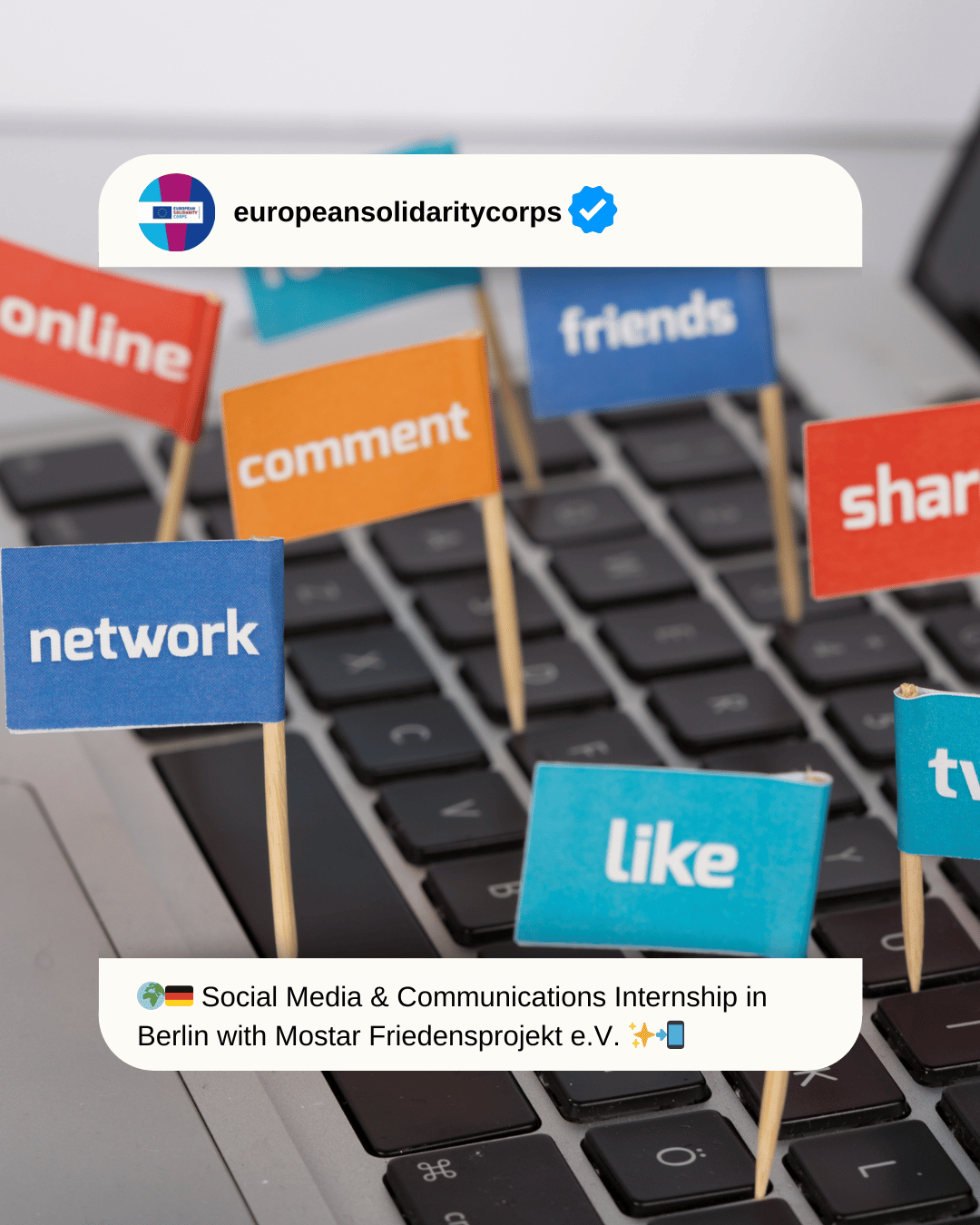 🌍🇩🇪 Social Media & Communications Internship in Berlin with Mostar Friedensprojekt e.V. ✨📲