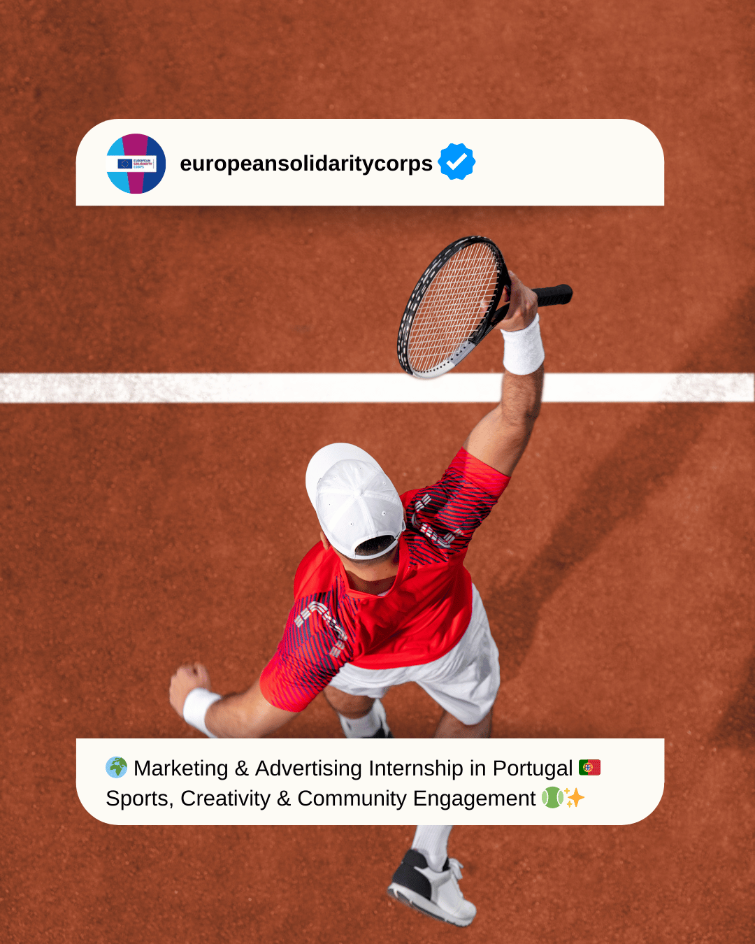 🌍 Marketing & Advertising Internship in Portugal 🇵🇹 | Sports, Creativity & Community Engagement 🎾✨