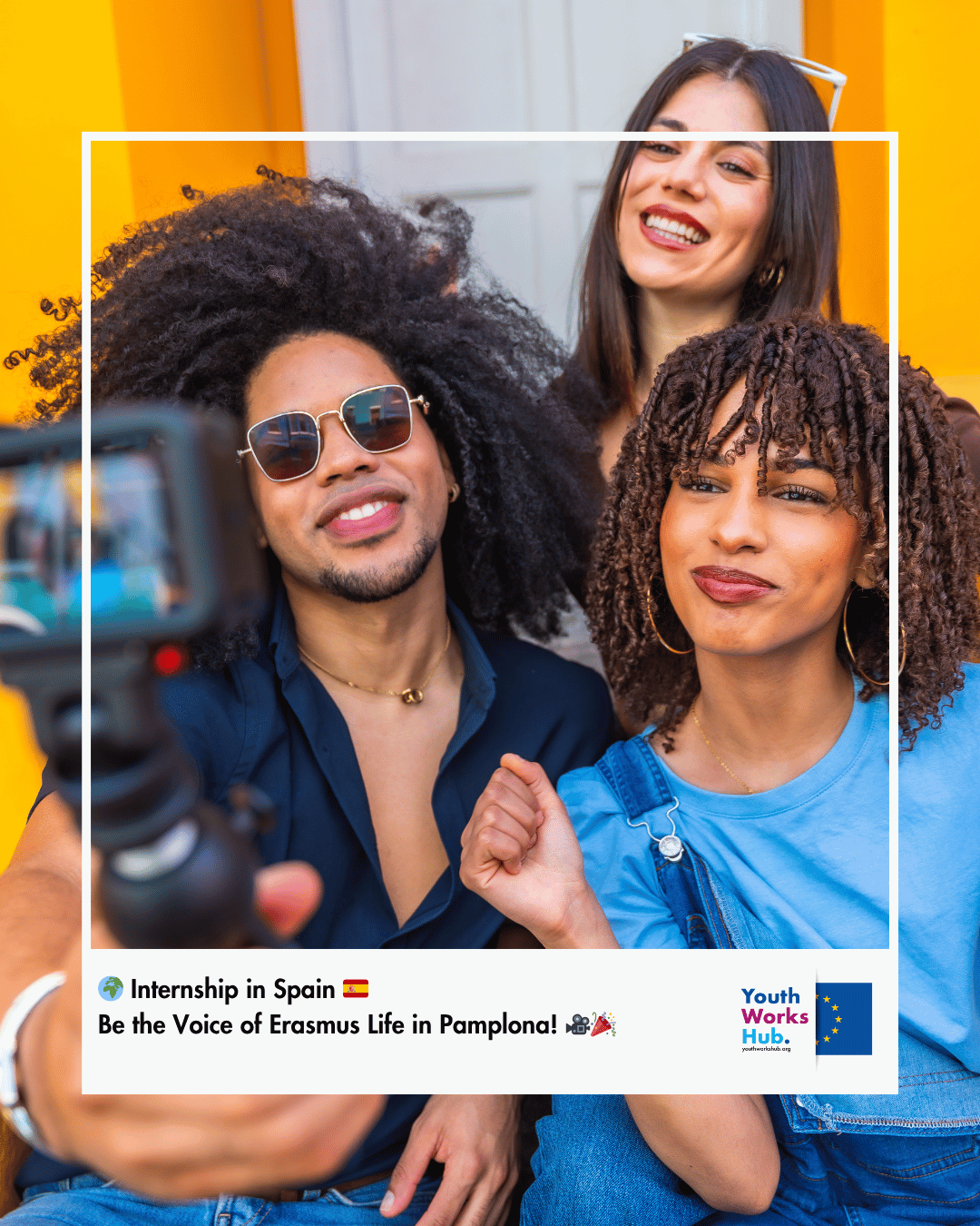 🌍 Internship in Spain – Be the Voice of Erasmus Life in Pamplona! 🎥🎉🇪🇸