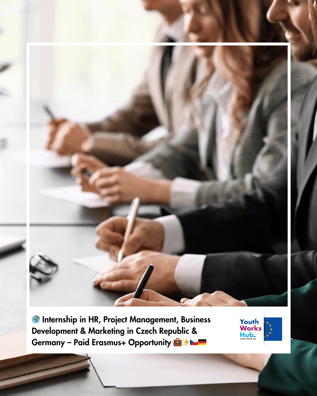 🌍 Internship in HR, Project Management, Business Development & Marketing in Czech Republic & Germany – Paid Erasmus+ Opportunity 💼✨🇨🇿🇩🇪