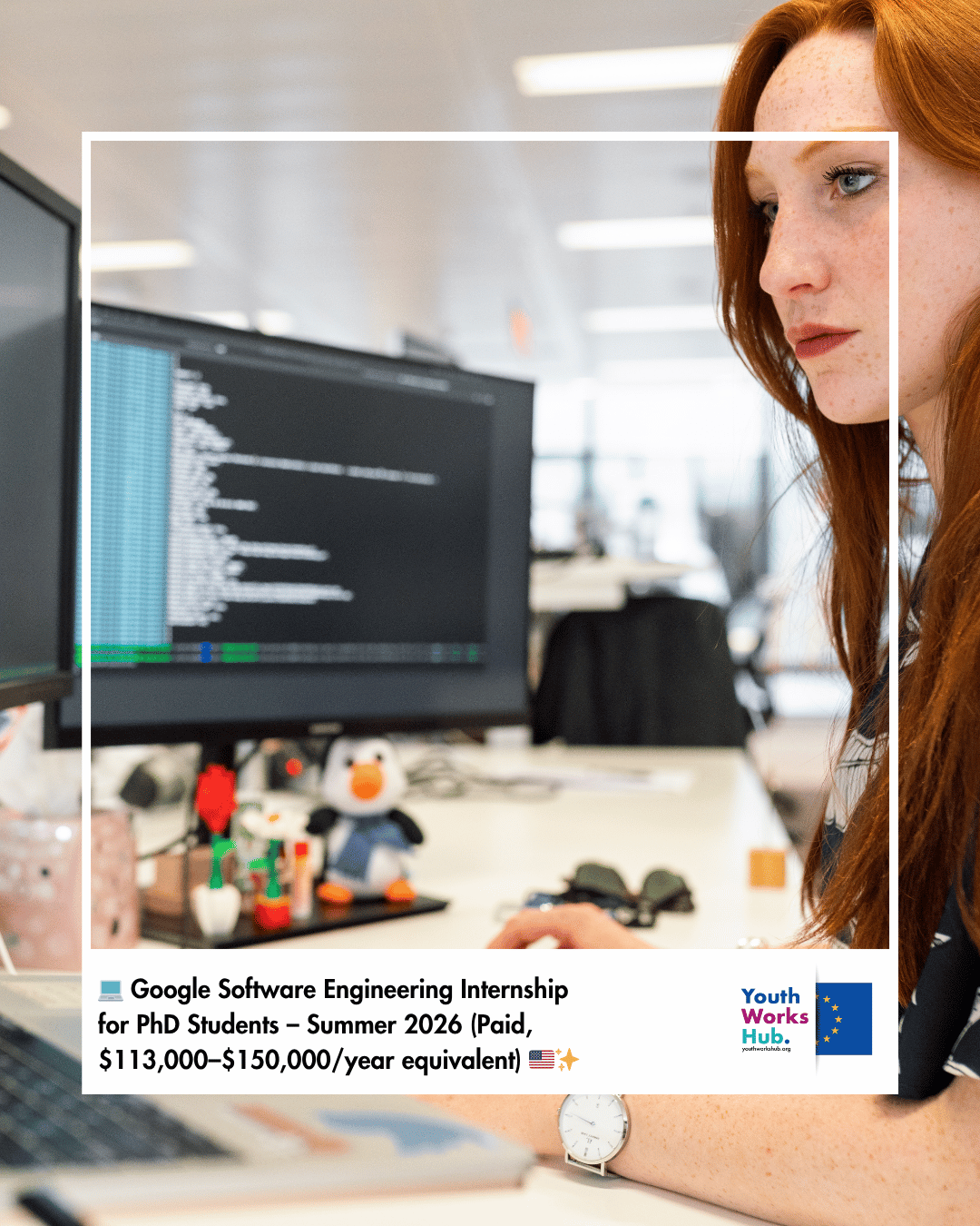 💻 Google Software Engineering Internship for PhD Students – Summer 2026 (Paid, $113,000–$150,000/year equivalent) 🇺🇸✨