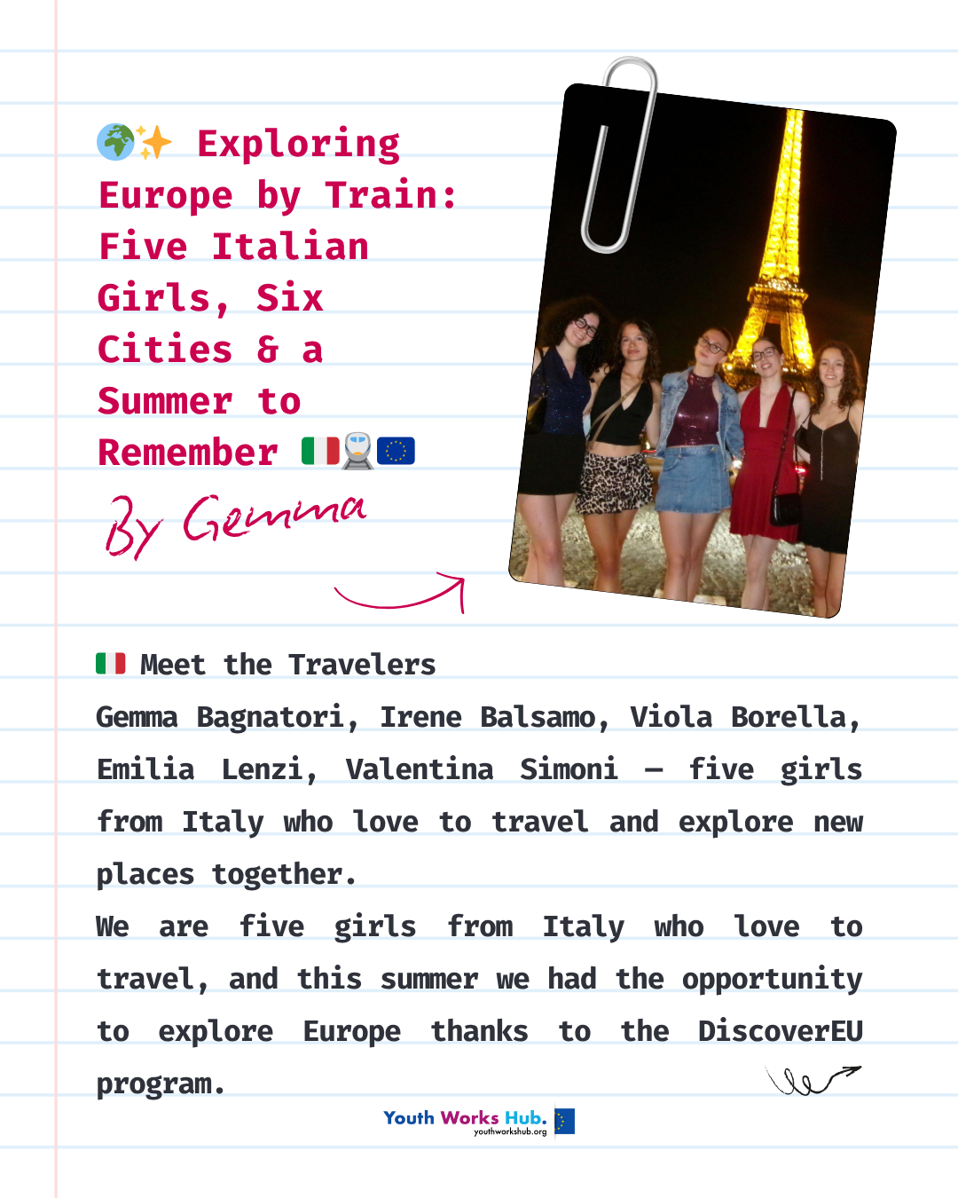 🌍✨ Exploring Europe by Train: Five Italian Girls, Six Cities & a Summer to Remember 🇮🇹🚆🇪🇺