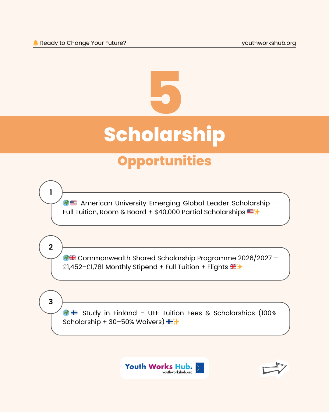 🌍🎓 5 New Fully Funded & Partial Scholarship Opportunities Around the World – Study in the USA, UK, Finland & France With World-Class Institutions! ✨🌎 Your Future Starts Here! 🇺🇸🇬🇧🇫🇮🇫🇷