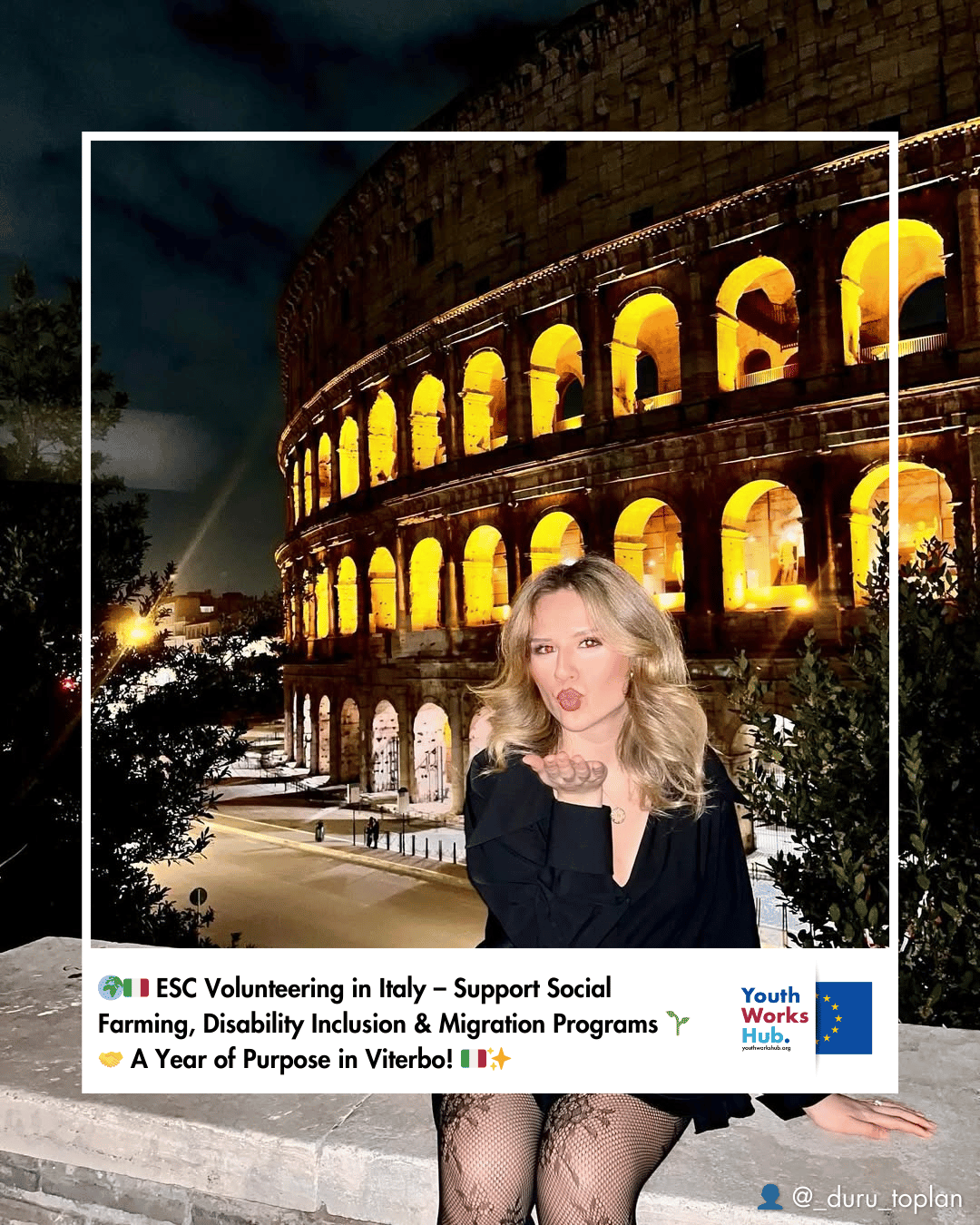 🌍🇮🇹 ESC Volunteering in Italy – Support Social Farming, Disability Inclusion & Migration Programs 🌱🤝 A Year of Purpose in Viterbo! 🇮🇹✨