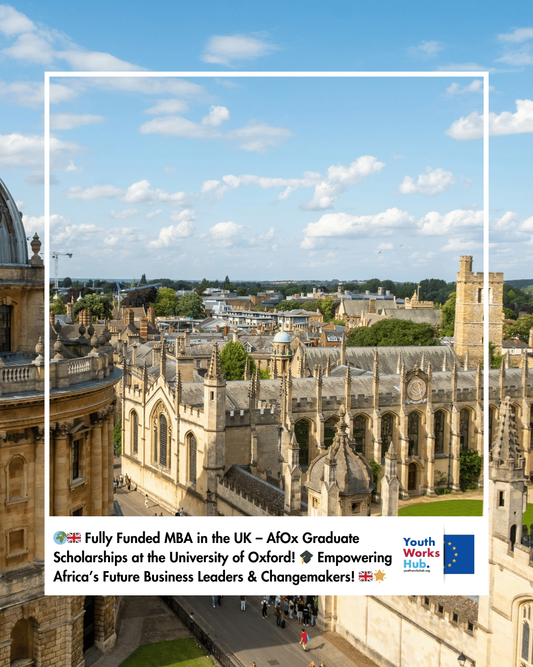 🌍🇬🇧 Fully Funded MBA in the UK – AfOx Graduate Scholarships at the University of Oxford! 🎓✨ Empowering Africa’s Future Business Leaders & Changemakers! 🇬🇧🌟