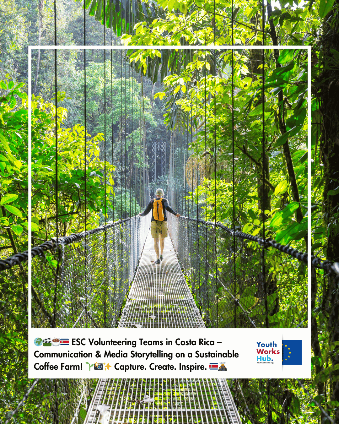 🌍🎬☕🇨🇷 ESC Volunteering Teams in Costa Rica – Communication & Media Storytelling on a Sustainable Coffee Farm! 🌱📸✨ Capture. Create. Inspire. 🇨🇷🌋