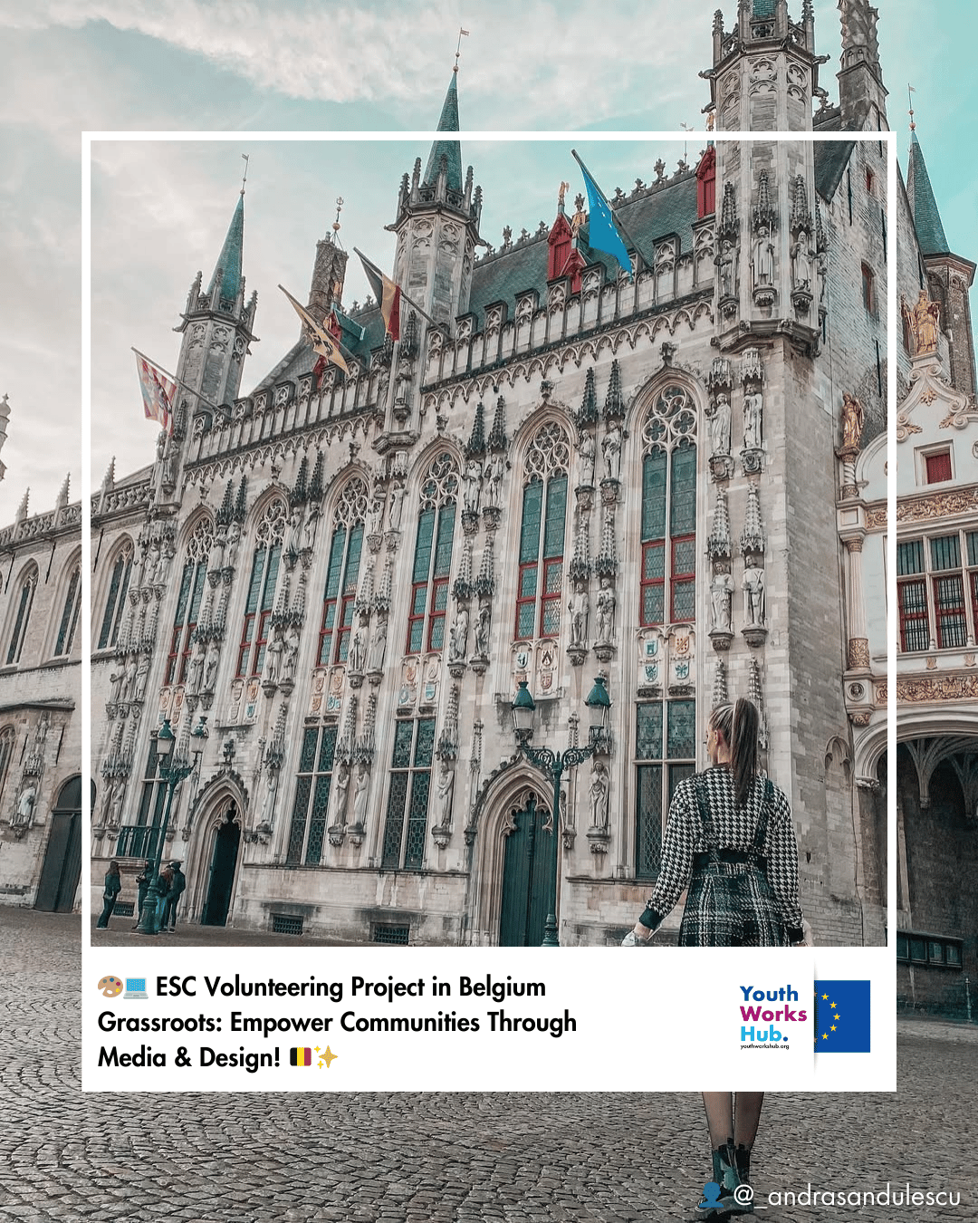 🎨💻 ESC Volunteering Project in Belgium – Grassroots: Empower Communities Through Media & Design! 🇧🇪✨