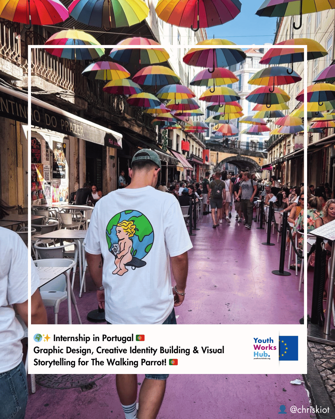 🌍✨ Internship in Portugal – Graphic Design, Creative Identity Building & Visual Storytelling for The Walking Parrot! 🇵🇹