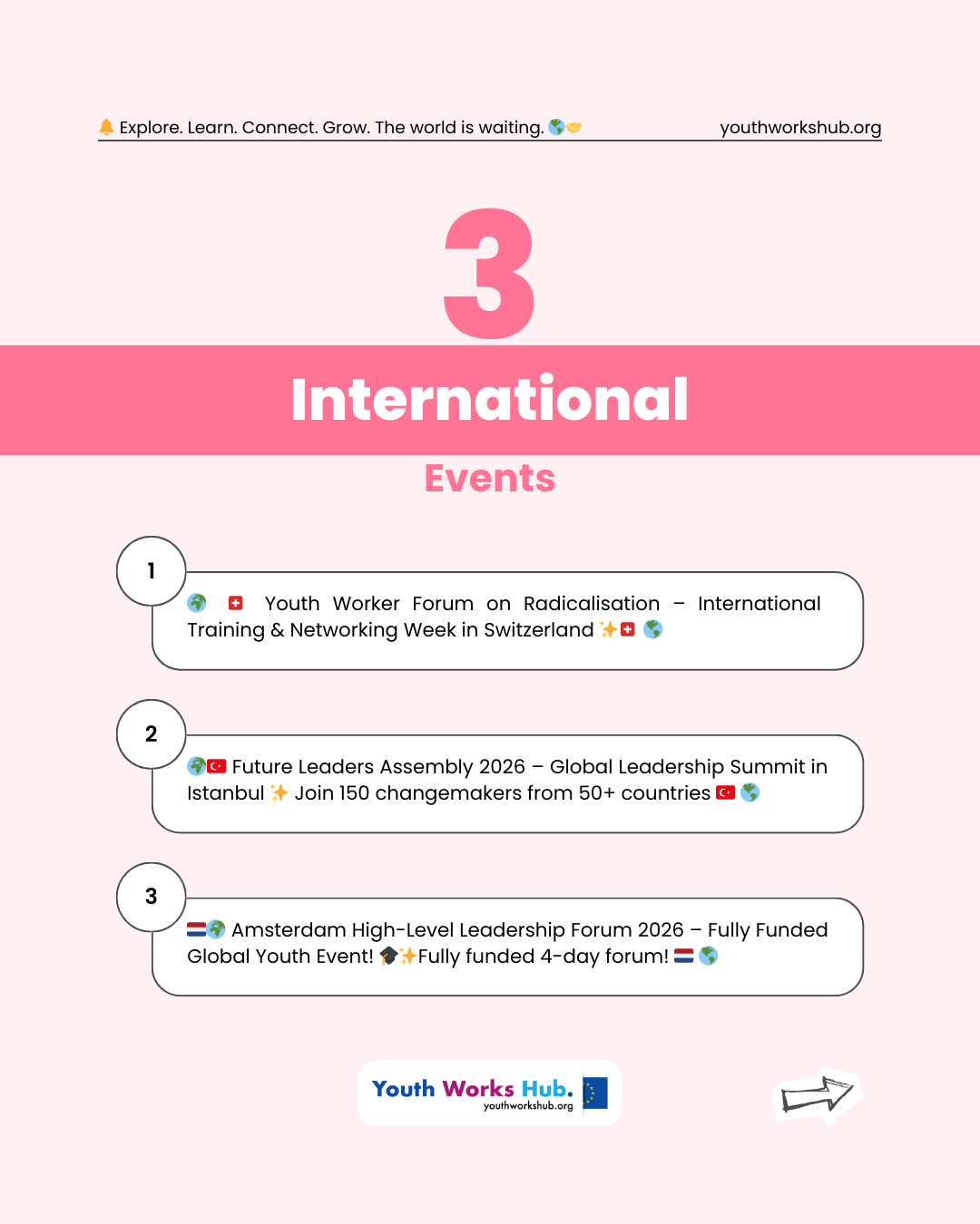 🌍✨ 3 New Global Leadership & Youth Worker Opportunities – Learn, Connect & Lead Worldwide! 🤝🌟 Your Next International Journey Starts Here! 🇨🇭🇹🇷🇳🇱