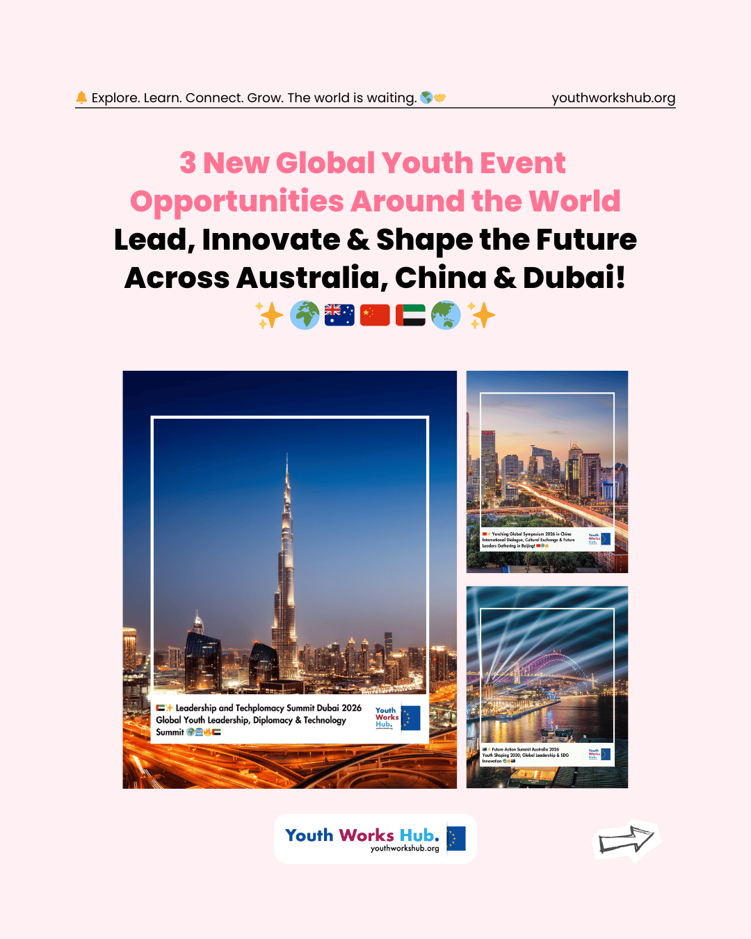 🌍🔥 3 New Global Youth Event Opportunities Around the World – Lead, Explore & Shape the Future! ✨🌏🔥