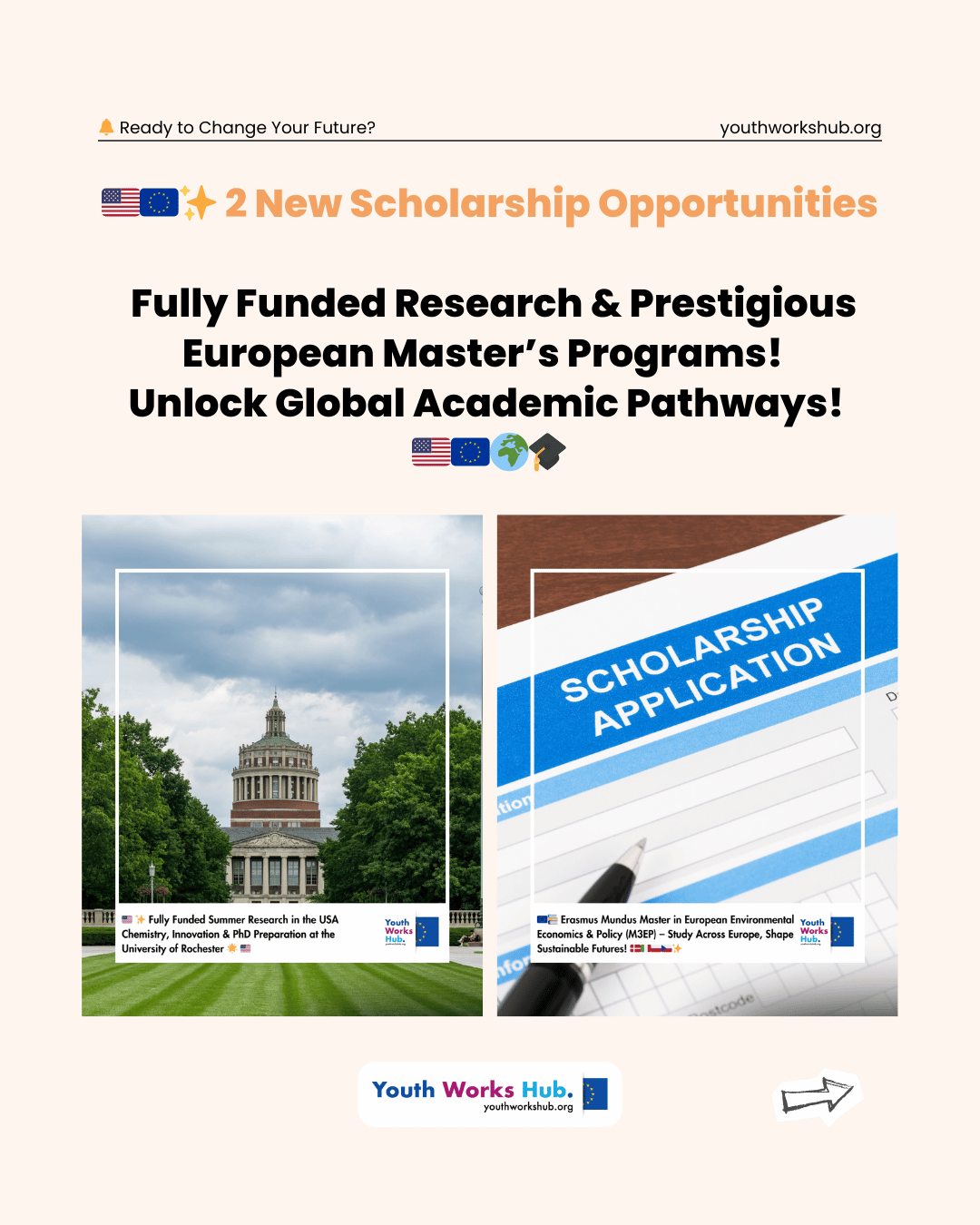 🇺🇸🇪🇺✨ 2 New Scholarship Opportunities – Fully Funded Research & Prestigious European Master’s Programs! 🌍🎓 Unlock Global Academic Pathways! 🇺🇸🇪🇺