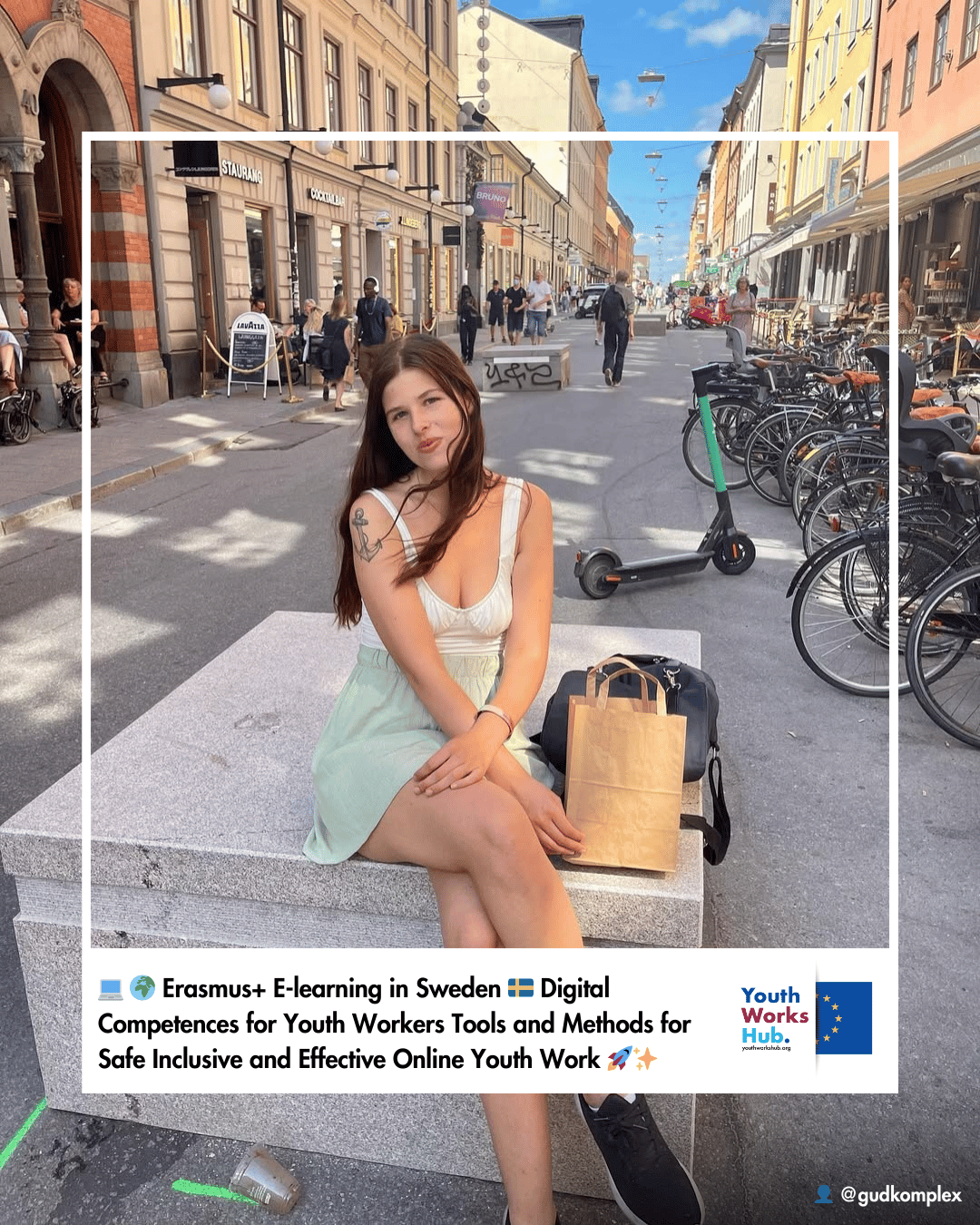 💻🌍 Erasmus+ E-learning in Sweden 🇸🇪 Digital Competences for Youth Workers Tools and Methods for Safe Inclusive and Effective Online Youth Work 🚀✨