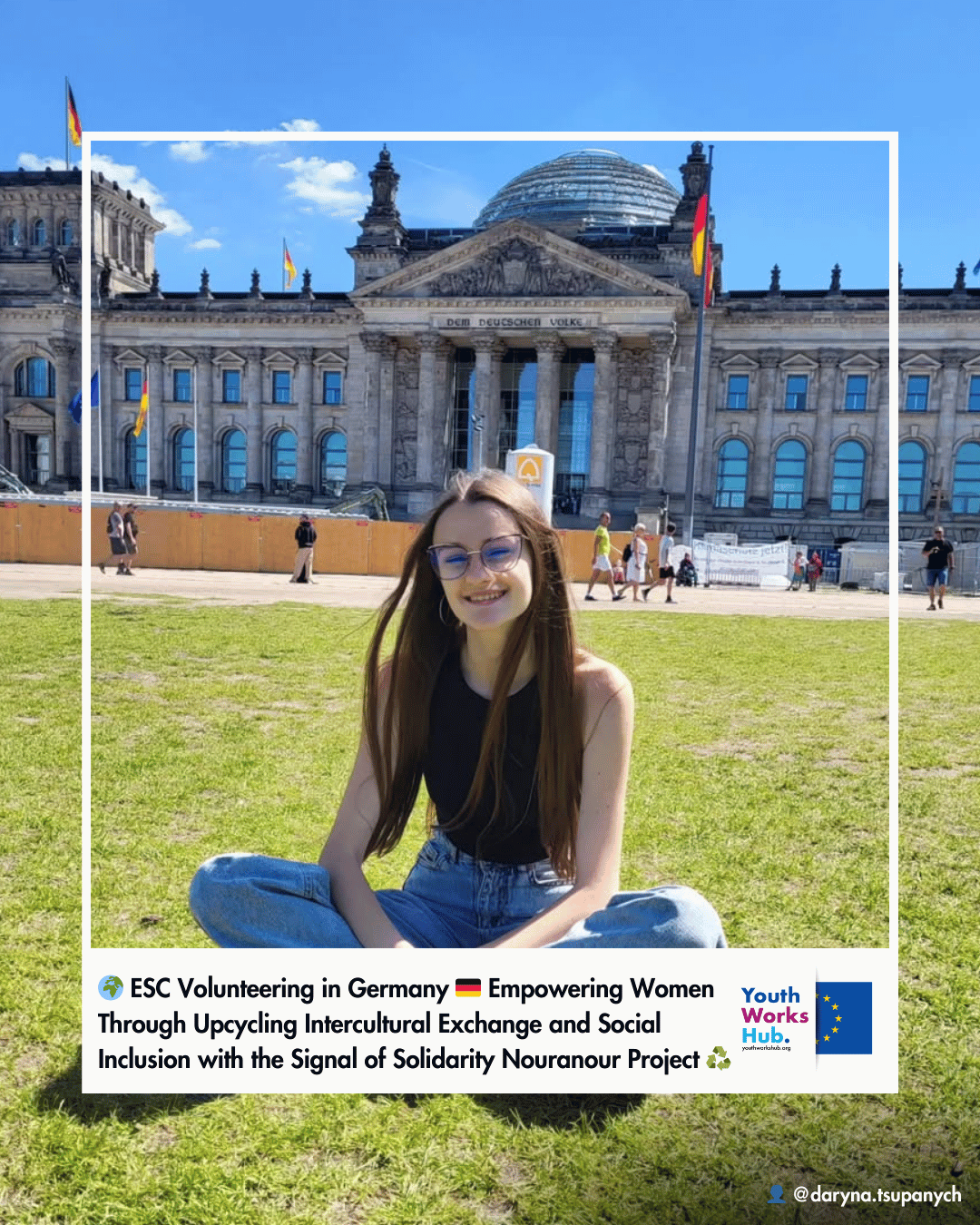 🌍🤝 European Solidarity Corps Individual Volunteering in Germany 🇩🇪 Empowering Women Through Upcycling Intercultural Exchange and Social Inclusion with the Signal of Solidarity Nouranour Project ♻️🧵✨