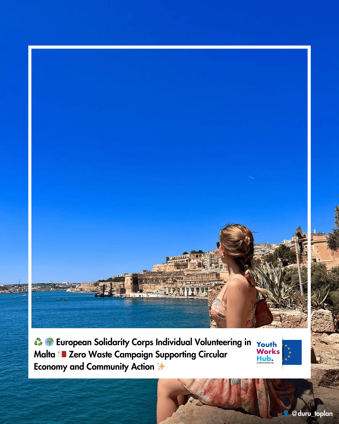 ♻️🌍 European Solidarity Corps Individual Volunteering in Malta 🇲🇹 Zero Waste Campaign Supporting Circular Economy and Community Action ✨