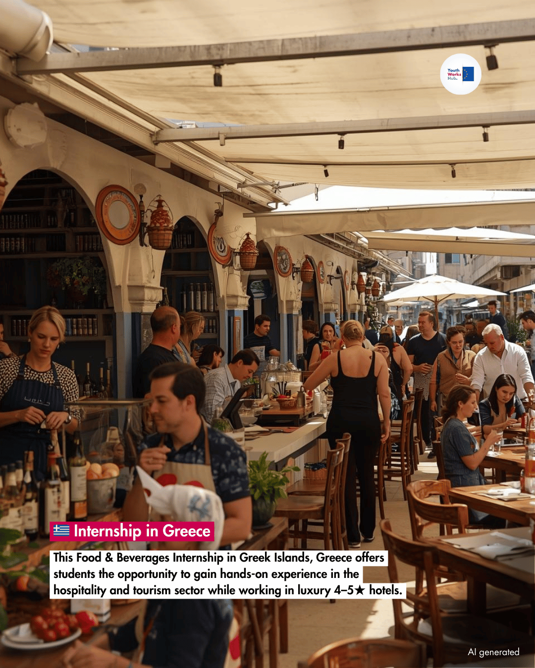 🍽️🇬🇷 Internship in Greece “Food & Beverages Department Internship at 4–5★ Hotels in Greek Islands – €700 Monthly Support” 🇬🇷🍽️