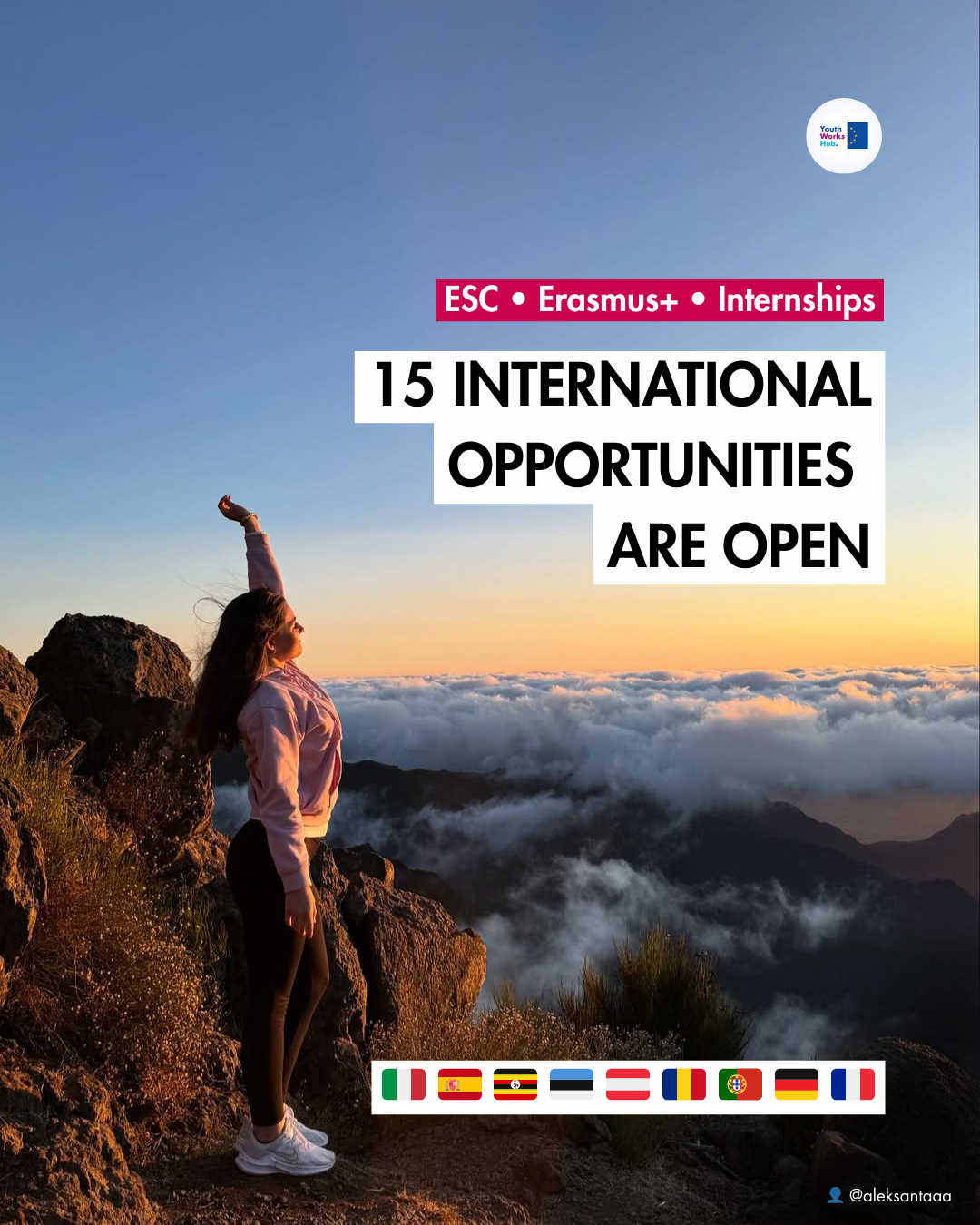 15 International Opportunities Are Now Open — ESC Volunteering, Erasmus+ Internships & Training Courses for 2026