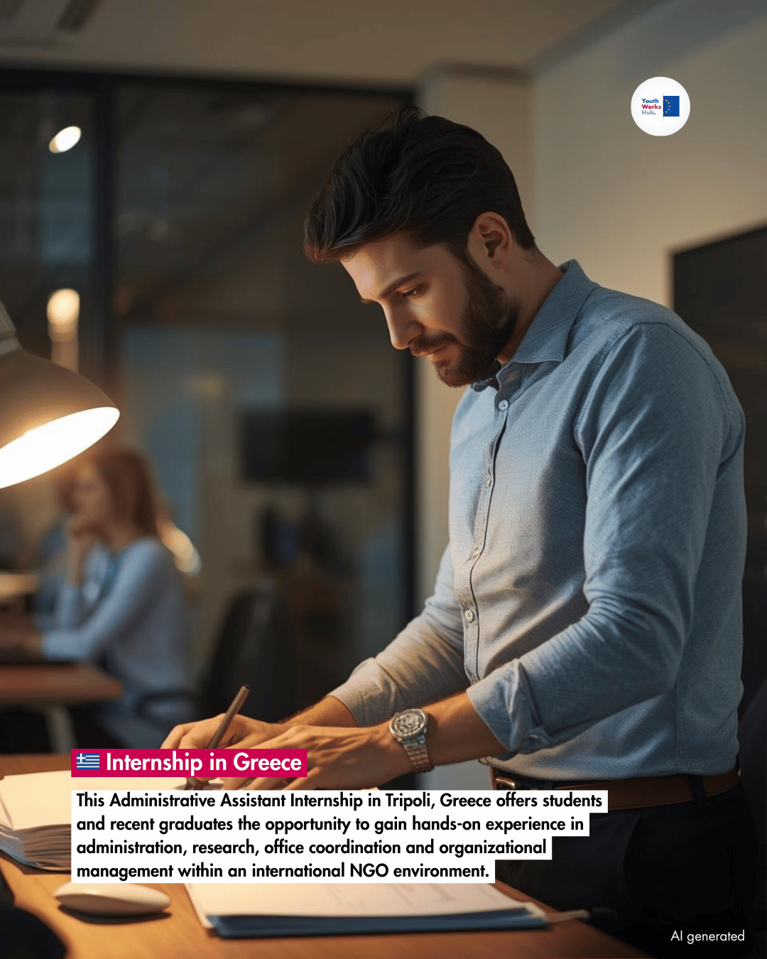 📊🇬🇷 Internship in Greece “Administrative Assistant Internship in Tripoli” 🇬🇷📊