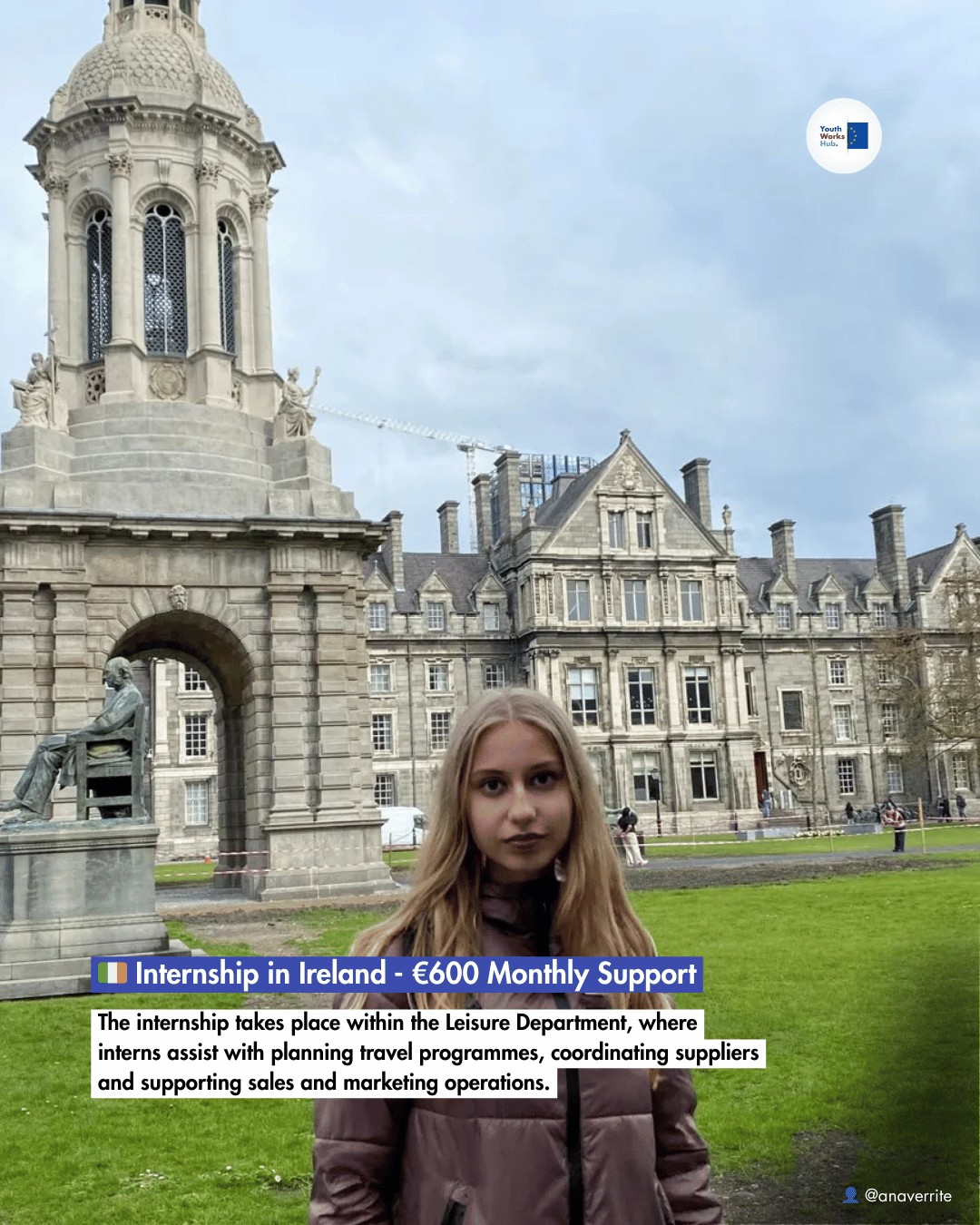 💼🇮🇪 Internship in Ireland “Leisure Department Internship” €600 Monthly Support in Tourism & Travel Management 🇮🇪💼