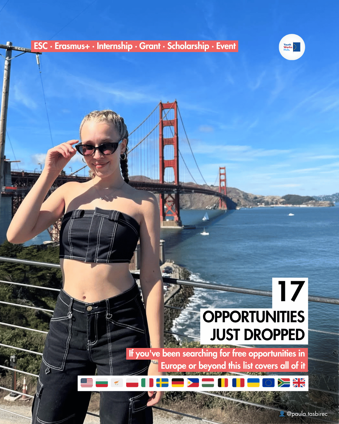 🌍 17 New Opportunities — ESC, Erasmus+, Internships, Grants & Scholarships