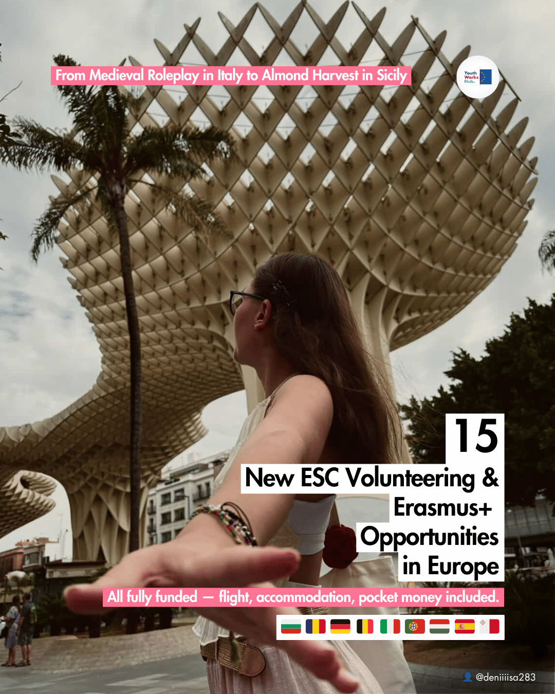 🌍 15 New ESC & Erasmus+ Opportunities in Europe — Fully Funded & Open Now