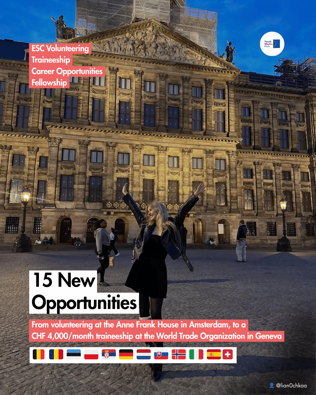 🌱 15 New Opportunities — From Anne Frank House in Amsterdam to WTO Geneva