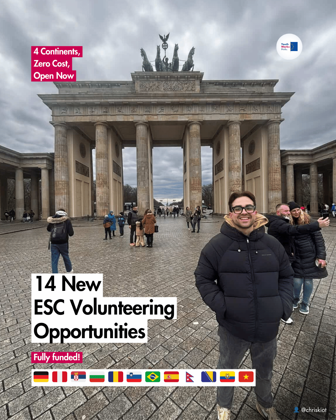 🌍 14 New ESC Volunteering Opportunities — 4 Continents, Zero Cost, Open Now