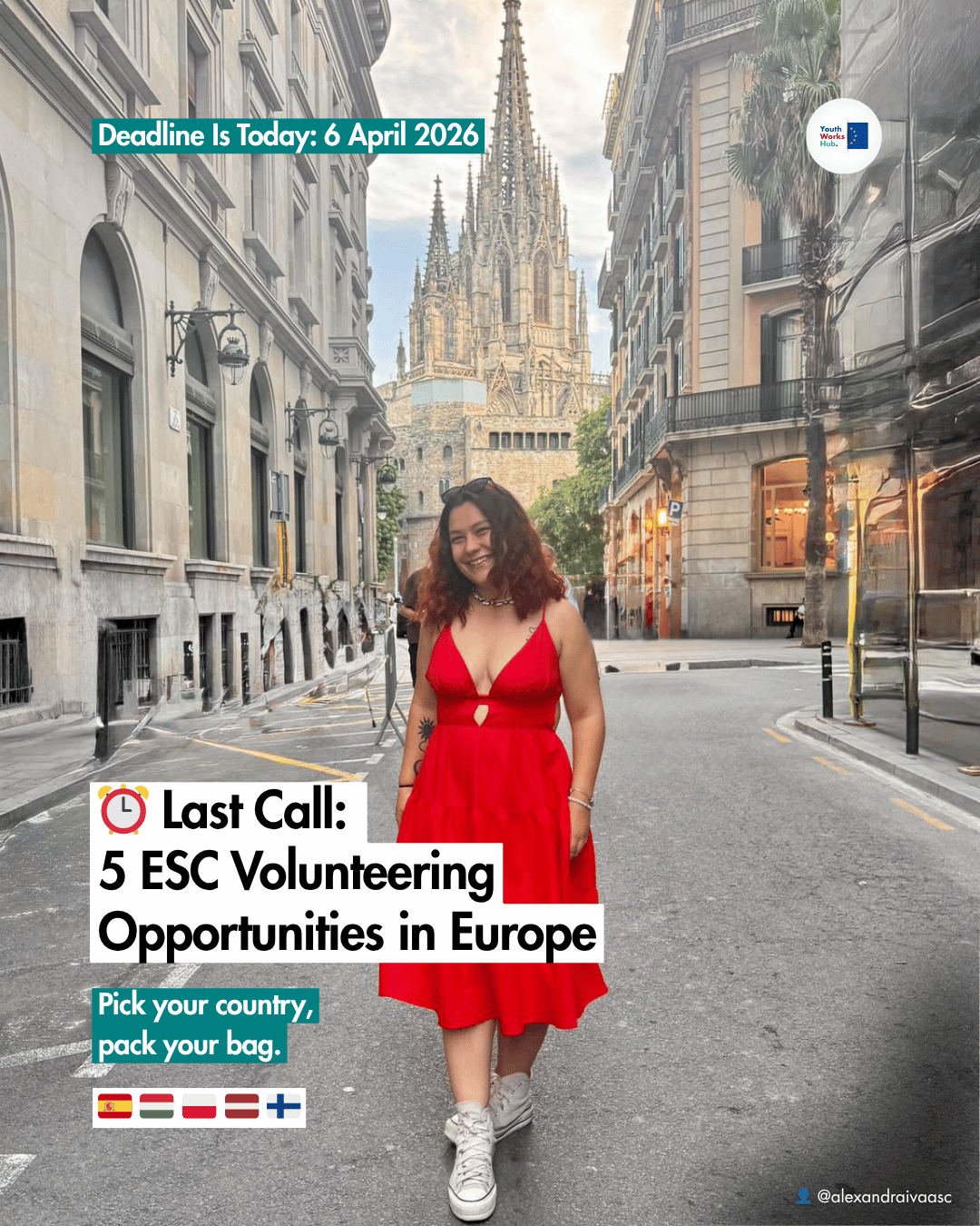 ⏰ Last Call: 5 ESC Volunteering Opportunities in Europe — Deadline Is Today